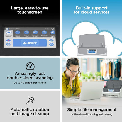 Fujitsu  Ix1600 Versatile Cloud Enabled Document Scanner for Mac or PC, White